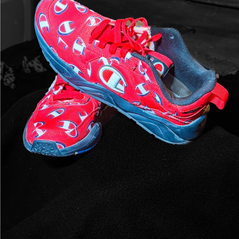 Champion Bold Red and Blue Athletic Shoes
